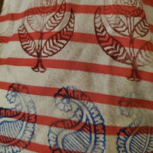 Free People Tank Stripes Peplum Orange Whi… - Picture 5 of 8